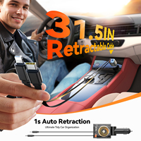JOYROOM-Adaptateur USB rapide 4 en 1 pour voiture, matériau de refroidissement ignifuge, chargeur de voiture, 50W 3 ABS