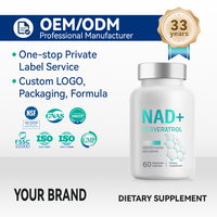 Capsules NAD+ Véganes Améliorées à Haute Absorption – Compléments Alimentaires à Base de Plantes pour Adultes – Marque Privée OEM – Bien-être Cellulaire Quotidien
