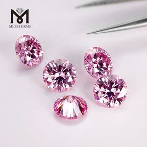Preço de atacado solta rodada corte brilhante <span class=keywords><strong>moissanite</strong></span> rosa 1 carat <span class=keywords><strong>moissanite</strong></span> pedra - Product Image 3