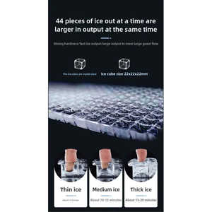 Machine à glace Amos 430 Dual Air en acier inoxydable (110v/220v) Capacité de stockage de 1000kg avec cube et pelle réglables - Product Image 5