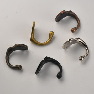 European Style Wall Mounted <b>Coat</b> <b>Hooks</b> <b>Single</b> <b>Hook</b> Cast Iron Antique Bronze Black Silver Bathroom Wardrobe Use - Product Image 2