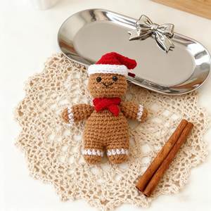 Poupée au crochet créative en forme <span class=keywords><strong>de</strong></span> Noël Brown <span class=keywords><strong>Jack</strong></span> of All Trade avec carte <span class=keywords><strong>de</strong></span> lettre chaude encourageant le soutien pour la poupée en peluche à tricoter - Product Image 3