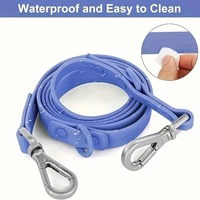 Laisses pour chiens standard imperméables de 5 pieds/6 pieds de longueur avec 2 crochets réglables pour chiens de petite, moyenne et grande taille