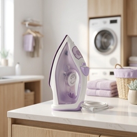 Fer à vapeur professionnel 1600W pour la maison ESI-8872, semelle antiadhésive, fer électrique à vapeur sèche et à jet de vapeur pour vêtements