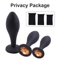 Plug Anal 3 Taille Silicone Cristal Bouchon Anal Amovible Stimulateur Anal Sex Toys Masseur de Prostate