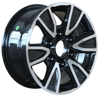 Rines de Aleación LHXT YX215 de 15x7 Pulgadas, 6x139.7, CB106.2, Negro Brillante Mecanizado, Compatibles con Mercedes Sprinter Camioneta Comercial