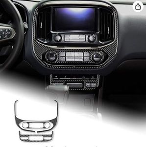 Autocollant d'intérieur de cadre de climatisation de couverture de panneau d'écran de Navigation de Console centrale de fibre de carbone pour Chevrolet Colorado - Product Image 2