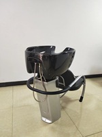 Chaise de lavage de cheveux de haute qualité à prix bon marché avec bassin noir pour salon de coiffure