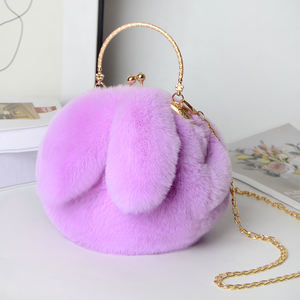 Sacs à main en peluche pour femmes, sac à main mignon, nouveaux Designs, oreilles <span class=keywords><strong>de</strong></span> lapin, sacs à main pour femmes, nouvelle collection - Product Image 5