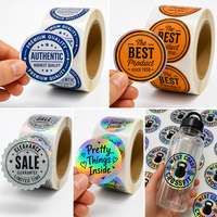 Étiquettes autocollantes personnalisées avec logo de marque pour l'emballage de produits, sachets alimentaires, bouteilles, bocaux, fournisseur de rouleaux