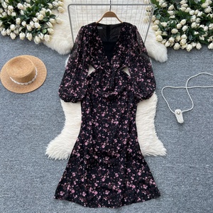 In Puff Tay Áo Cho Phụ Nữ Mùa Thu Giảm Béo Và Mỏng Phù Hợp Trọng Lượng Nhẹ Trưởng Thành Điều Hành Phong Cách Độc Đáo Tinh Tế Dài Ăn Mặc - Product Image 3