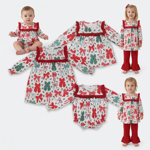 Nuevo Diseño de Ropa para Niños, Conjuntos de Ropa para Bebés Niñas, Conjuntos de Pantalones de Manga Larga para Navidad - Product Image 1