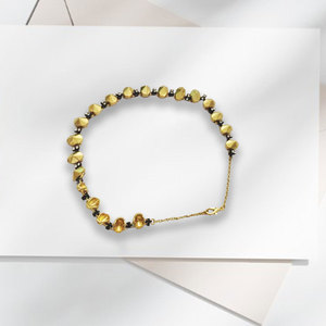 Collar Minimalista de Aleación con Cuentas, Cadena Geométrica Dorada para Clavícula, Accesorio de Joyería, Origen Yiwu - Product Image 3