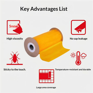 10cm×100m Double-Sided Fruit Fly Glue Trap Roll, Sticky Insect Trap for Orchard & Greenhouse Pest Control - Product Image 5
