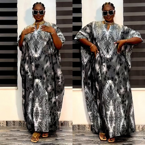 Vêtements pour femmes, robe Abaya à manches courtes imprimée Dashiki africaine, grande taille - Product Image 6