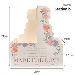 Cổ điển nghệ thuật trong suốt giấy bó hoa bánh trái cây mang theo hộp - Product Image 5