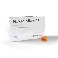 Cápsulas de Vitamina E Natural de Excelente Calidad, Sin Gluten, Sin Lactosa, Sin OMG, Sin BSE/TSE, 20/30 Unidades, 30 mg por Cápsula