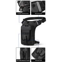 Sac de jambe multifonctionnel imperméable pour homme, idéal pour la moto, l'escalade, la pêche et les trajets quotidiens