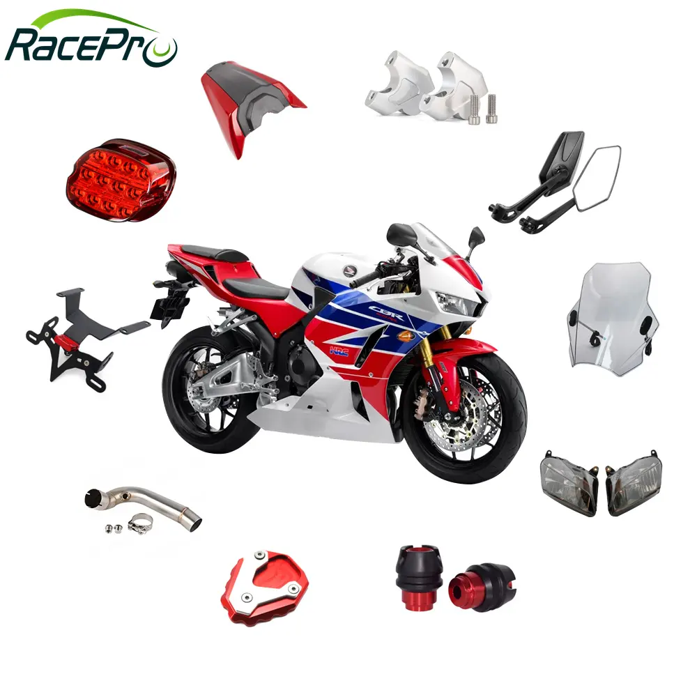 RACEPRO مخصص بالجملة متجر وقفة واحدة قطع غيار الدراجات النارية الملحقات لهوندا CBR600 RR