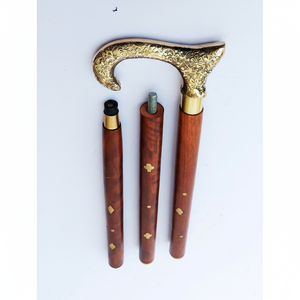 Canne en bois massif moderne avec poignée en métal, écologique, vente en gros directe d'usine, faible MOQ - Product Image 1