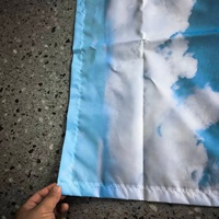 Drapeau personnalisé en polyester magnétique, ignifuge, écologique, bannière suspendue avec bords magnétiques cachés, décoration ciel et nuages