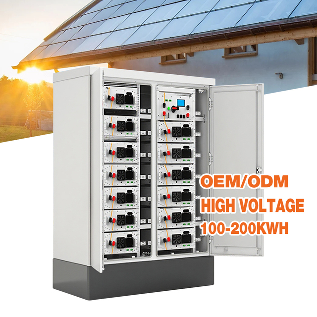 100kwh 150kwh 200kwh High Voltage Battery Storage Industrial & Commercial High Solar Voltage Battery Storage System