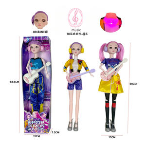 Boneka Vinyl Figurine K-POP Berkualitas Tinggi, Grup Perempuan Pemburu Setan, Blind Box, Mata 3D dengan Lampu Warna-warni dan Musik, Mainan Promosi - Product Image 5