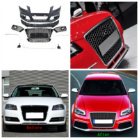 Kits de Reemplazo de Parachoques Delantero para Audi A3 8P RS3, Parachoques Delantero Estilo RS, Plástico ABS, 2008-2012, OEM