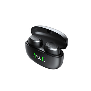 Wireless <b>Bean</b> Style Bluetooth Earphones 5.0 Type C Charging Noise Cancelling <b>Gaming</b> Sports Headphones Black - Product Image 1