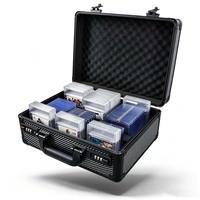 Boîte de transport professionnelle en aluminium pour cartes gradées avec rembourrage antichoc, étui rigide pour cartes à collectionner P-S-A BGS FGS