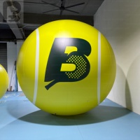 Balle de tennis gonflable géante avec logo personnalisé, balle de padel gonflable en PVC imperméable pour la publicité sportive