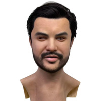 Masque en silicone réaliste de haute qualité pour homme, texture de peau naturelle, masque intégral pour vieil homme, barbe masculine, cheveux, couvre-visage réaliste, masques de fête