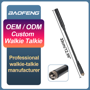 Antenne flexible BAOFENG 33 cm SMA-F pour <span class=keywords><strong>radio</strong></span> Baofeng, accessoire bidirectionnel, logo personnalisé, vente en gros - Product Image 1