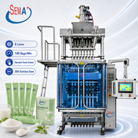 Machine d'emballage automatique de sachets pour produits en poudre avec système de remplissage multi-voies et contrôle servo