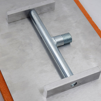 Prix de gros : Truelle de plâtrage 400x200mm avec coussinet en mousse de caoutchouc orange de 18mm