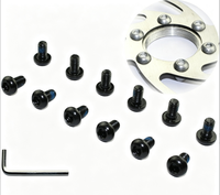 Écrou de blocage hexagonal interne à tête ronde M5 en titane, fabriqué en usine, avec finition oxyde noir, pour freins à disque de vélo anti-desserrage