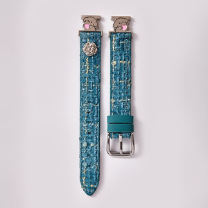 Correa de <span class=keywords><strong>Reloj</strong></span> de Tweed de Lujo para <span class=keywords><strong>Mi</strong></span> <span class=keywords><strong>Band</strong></span> 9 8, Correa de Lana con Decoración Metálica de Flores Retro, Brazalete Elegante y Moderno para Mujer - Product Image 6