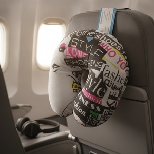 Almohada de Viaje Portátil en Forma de U de Poliéster de 41x33cm con Logotipo Personalizado, Regalo Promocional - Product Image 4