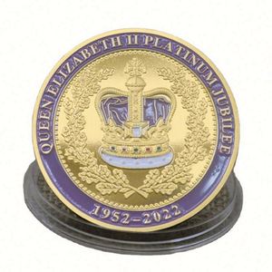 Moneda de Desafío de Metal Esmaltado Personalizada de la Reina Isabel de Inglaterra para Regalo Promocional - Product Image 1