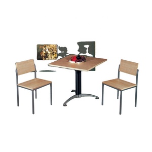 Thiết kế hiện đại Buff <span class=keywords><strong>Canteen</strong></span> bảng với băng ghế dự bị trường học hoặc nhà máy ăn uống đồ nội thất làm bằng gỗ - Product Image 6