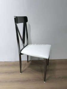 Popular Durable Stainless Steel <b>White</b> <b>Cushion</b> V Back Luxury Comfortable Chair for Wedding Event Hotel Party Use - Product Image 3