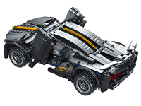 Ensemble de construction de voitures de course RC XMORK 1:16 APP & 2.4G, 896 pièces, briques de construction DIY, jouet pour garçons, excellent cadeau