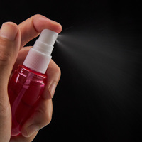 Flacon pulvérisateur vide en plastique de 20 ml, rechargeable, pour parfum ou désinfectant pour les mains, avec anneau porte-clés