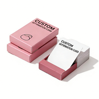 Cartes d'affirmation autocollantes laminées en papier d'art 280 g/m² avec impression multicolore vive, personnalisées pour la méditation quotidienne