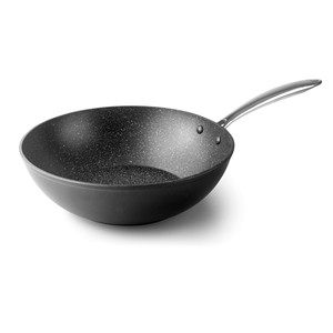 Wok antiaderente in acciaio al carbonio da 12 pollici per cucinare in wok - Product Image 1
