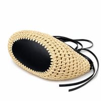 Sac fourre-tout décontracté pour femme au design original, sac à main d'été pour les vacances à la plage avec boucle magnétique, en paille PU