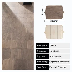 300 modelli italiani di fascia alta pavimenti in legno ingegnerizzato per interni versailles pavimenti in parquet impiallacciatura di legno duro 1.2mm vintage