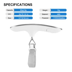 Q H SCALE Factory Household Portable Luggage Scale 50kg/10g LCD Electronic Smart Luggage Travel Scales Weigh Digital For Travel
