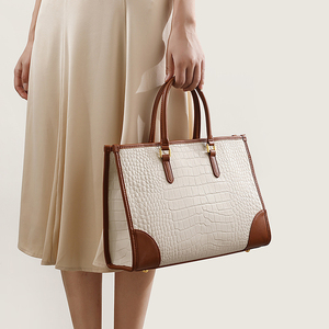Sac à main en cuir pour femme de luxe à la vente chaude Motif croco Sac à main en cuir PU avec poignée supérieure pour femme de bureau - Product Image 5