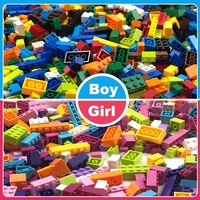 Coloré 500 pièces en plastique bricolage bloc de construction ensemble éducatif Construction modèle jouet pour garçons filles en vrac classique brique jouet pour enfants
